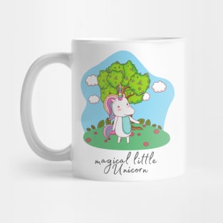 Cute Little Unicorn In Field Mug